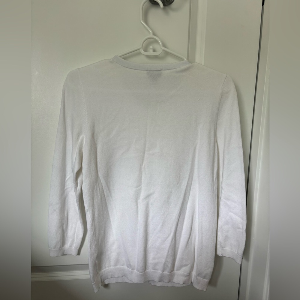Talbots White Cardigan Sweater